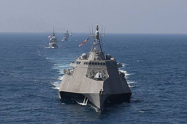 The US conducted at least five so-called freedom of navigation operations in the South China Sea last year. Photo: AFP