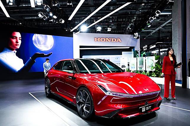 A Honda Ye GT vehicle is on display at the Automobile Exhibition Area during the seventh China International Import Expo (CIIE) in east China's Shanghai, Nov. 7, 2024. (Xinhua/Xin Yuewei)