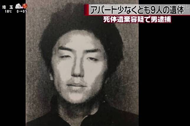 日本電視新聞播放的神奈川命案嫌犯照片。