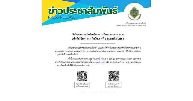 กกต.แจ้งห้ามขายจ่ายแจกสุราหรือจัดเลี้ยง 31 ม.ค. – 1 ก.พ.