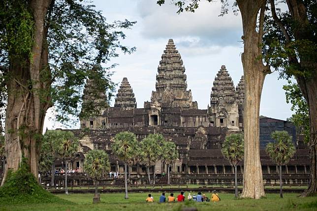 Tourists visit the Angkor Wat temple in Siem Reap province, Cambodia on Oct. 18, 2024. (Photo by Sao Khuth/Xinhua)