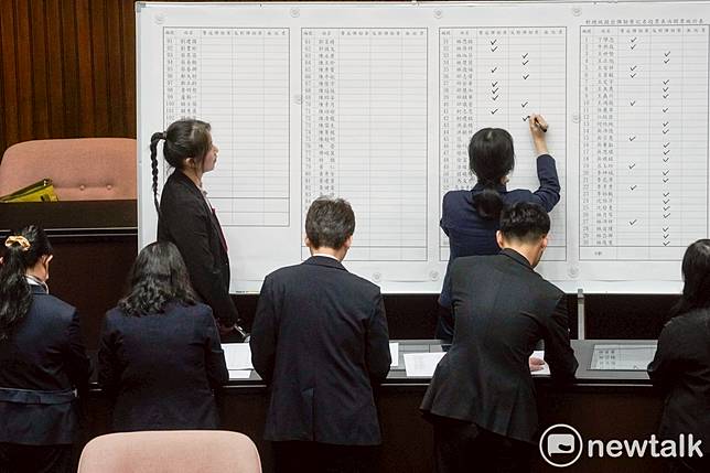 立法院院會對總統提出彈劾案進行開票。   圖：張良一/攝