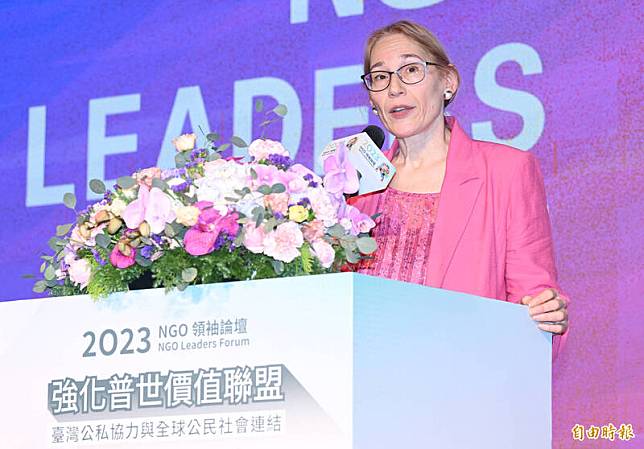 「國際女法律人聯盟」副主席史考特說，每次來到台灣都讓她感到滿滿能量。(記者廖振輝攝)