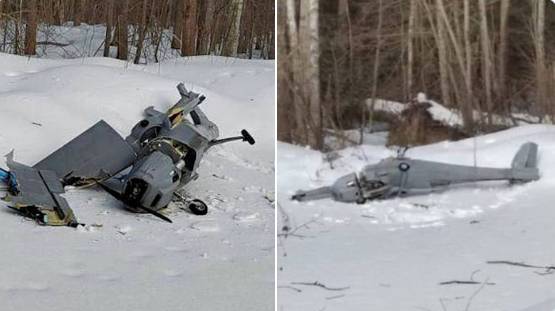 烏克蘭無人機UJ-22近日在俄羅斯被擊落。   圖:翻攝自@NOELreport