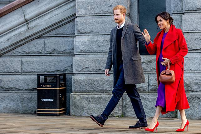 Britain's Prince Harry and Meghan, Duchess of Sussex visit Birkenhead