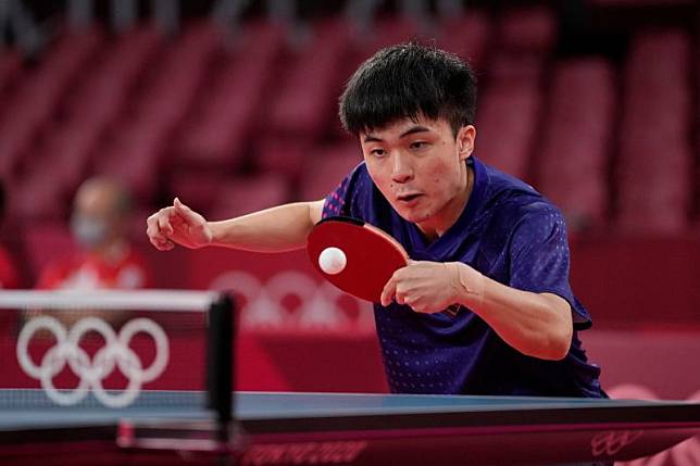 台灣桌球好手林昀儒在東京奧運男單四強戰出賽