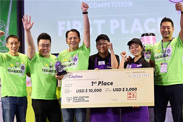 2024「全球茶吧手錦標賽(Chatime Global Tea-Rista Competition)」冠軍再度由加拿大隊伍獲得。（圖片來源：六角國際提供）