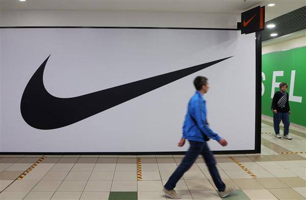 Nike位於俄羅斯聖彼得堡的門市已經關閉，圖攝於5月25日。路透社