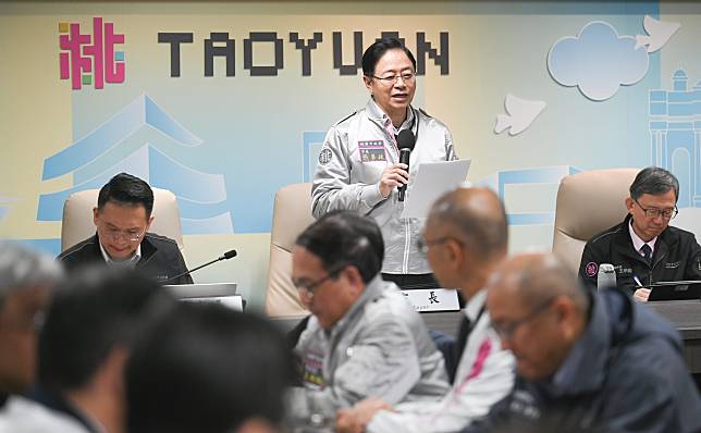 桃園市長張善政主持市政會議。圖：市府提供