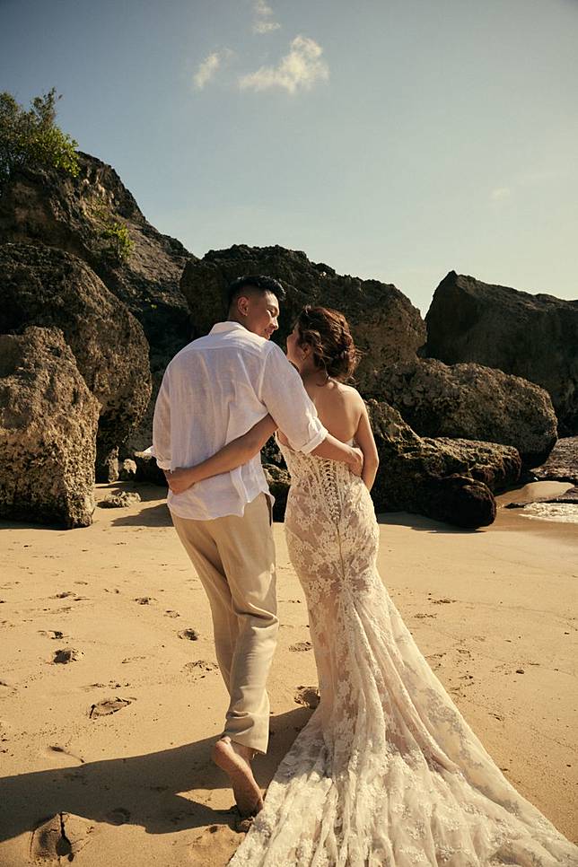 瘦子表示登記結婚時就規劃舉辦婚禮，礙於疫情延期，如今終於完成心願。