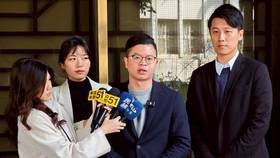 國民黨桃園市議員凌濤(圖中)、前後任發言人楊智伃(圖左)及鄧凱勛(圖右)。呂志明攝