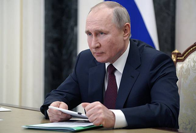 俄羅斯總統普丁面部臃腫，多次被傳出健康亮紅燈。   圖：翻攝推特（資料照）