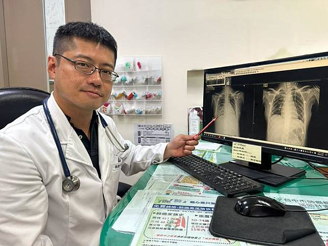 陳君禮醫師指出，患者入院時已呈現低血壓與心跳過快等敗血症徵象，隨即安排影像與相關檢查。（圖／豐原醫院提供）