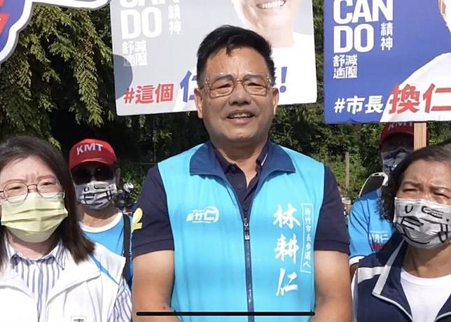 近期竹科媽媽的一篇文章遭出征，國民黨新竹市長候選人林耕仁呼籲雙「虹」都應該要約束網軍。（記者曾芳蘭攝）