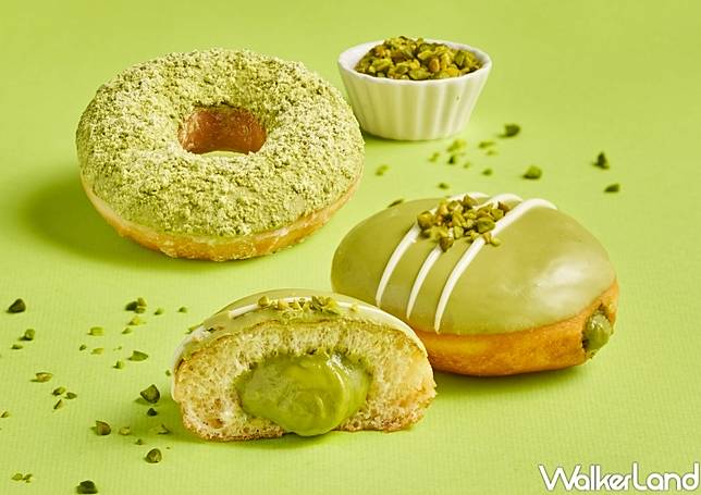開心果甜甜圈買一送一！Krispy Kreme濃餡開心果甜甜圈，甜甜圈買一送一吃爆。