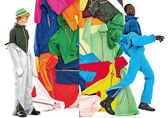 可收納外套–源於法國的K-Way，以推出可收納的防風、防水外套而聞名，經典的Le Vrai系列配色豐富，並以三色拉鏈為標誌特色。（品牌提供）