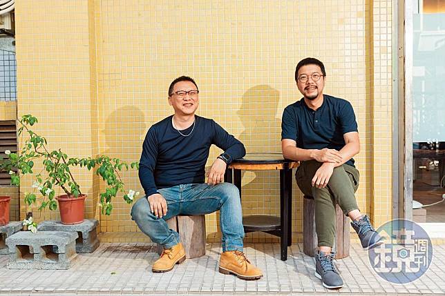 製作人湯昇榮（左）與編導許立達（右）從2018年著手開發輕科幻劇集《2049》。