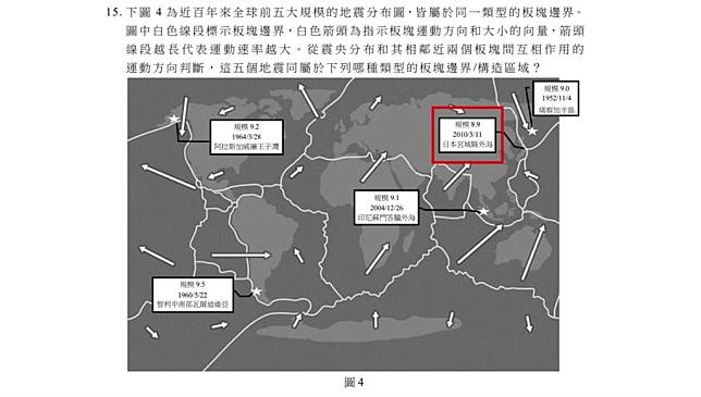 學測自然科地科試卷題目有誤。圖／台視新聞