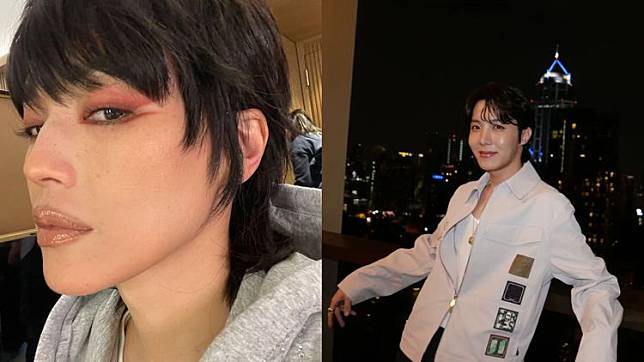 舒淇（左圖，翻攝sqwhat IG）分享拍攝雜誌的短髮造型，被稱撞臉韓國天團「防彈少年團」成員J-hope（右圖，翻攝uarmyhope IG）。