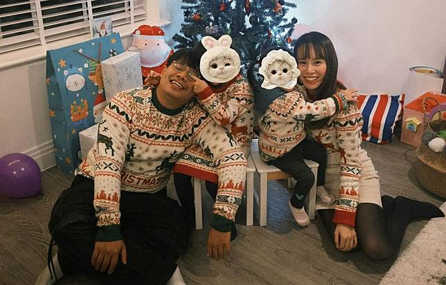 混血肥仔與太太芊蕙子育有兩名女兒。