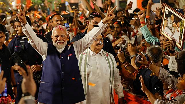印度總理莫迪贏得大選。路透社