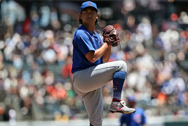 MLB美國職幫芝加哥小熊日籍強投今永昇太，今日先發出戰巨人隊，他則是走出前役僅投3局慘失10分的陰影，此戰繳出6局失3分的優質先發。（圖／美聯社／達志影像）