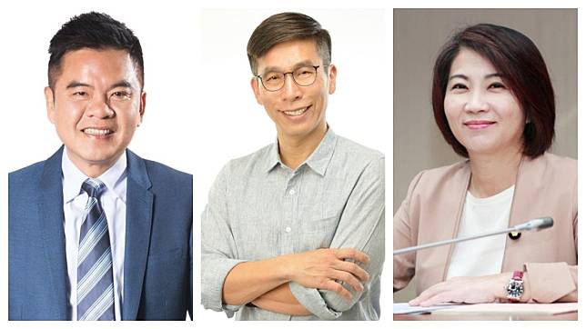 民進黨在屏東市長選舉採取初選機制，投入選戰的有立委莊瑞雄（左起）、鍾佳濱和周春米。