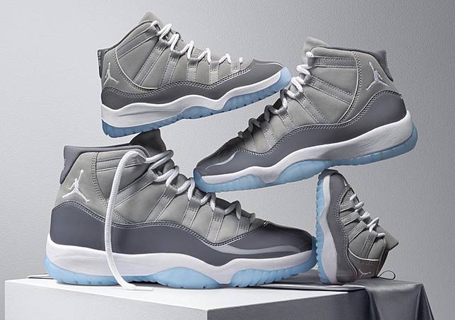 Air Jordan 11 「Cool Grey」圖片來源：<a href=