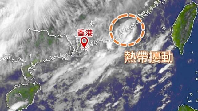 熱帶擾動今早在廣東東部沿岸登陸