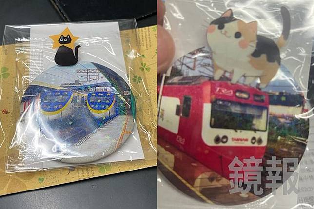 收到小禮物的台鐵人員分享照片並表達感謝。畫面翻攝threads  wuzhenluo(左)、cat820808(右)
