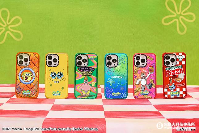 SpongeBob X CASETiFY 聯名系列以劇中經典角色以及比奇堡野餐美食為設計靈感