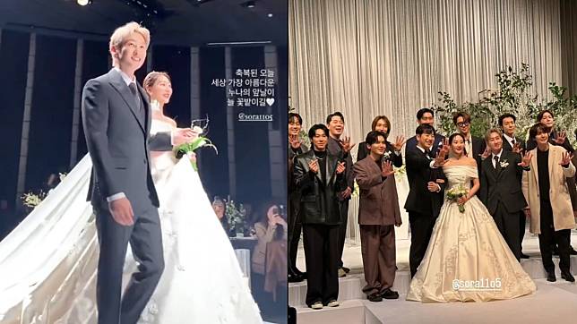銀赫親姊姊結婚，Super Junior成員到場祝福。（W Forever 小紅書）