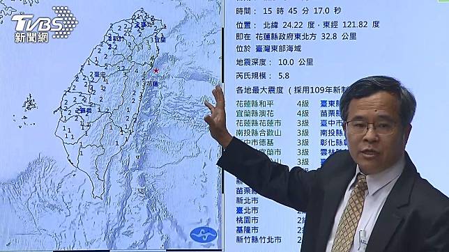 地震測報中心副主任吳健富。（圖／TVBS）