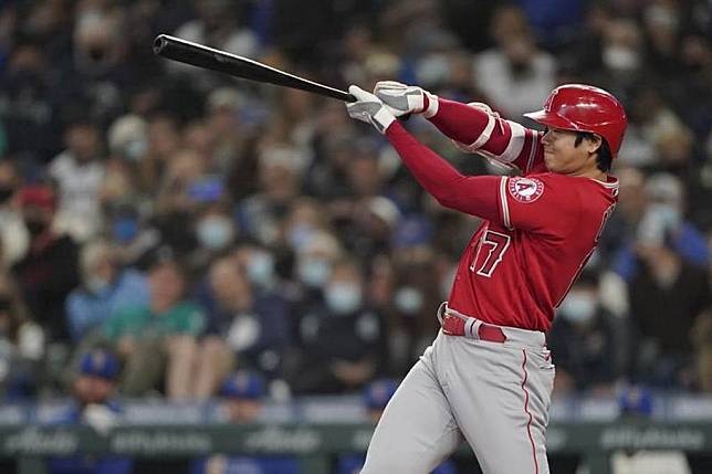 天使隊大谷翔平入圍美聯MVP，被看好勝出。（美聯社資料照）