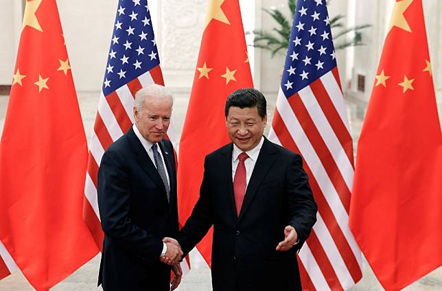 美國總統拜登（左）與中國領導人習近平（右）。   圖：達志影像 / 美聯社(資料照)