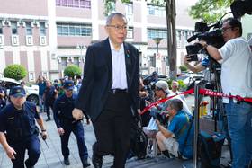 柯文哲涉公益侵占案今（9/11）前往北院開庭。廖瑞祥攝