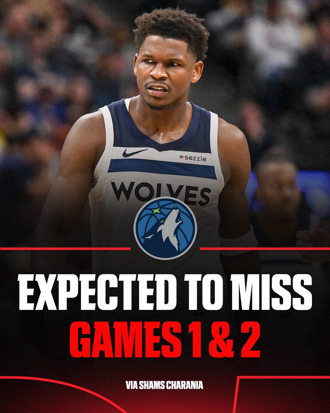 NBA》灰狼、馬刺系列賽 Edwards最快第3、4戰回歸 | TSNA | LINE TODAY