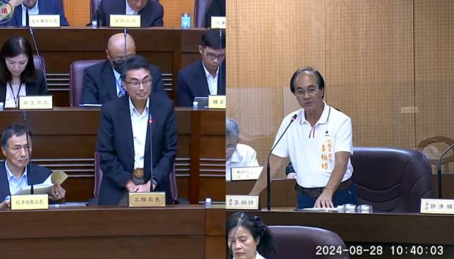 桃園市議員李柏坊提出道路標誌、標線規劃改善等質詢事項。圖：翻攝自桃園市議會