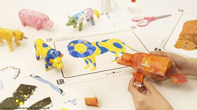 彩繪動物立體紙模型(圖片提供 / 聯合數位文創)