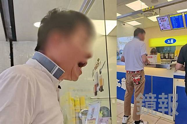 男子疑不滿50嵐飲料店店員服務態度，當場發飆狂罵。畫面授權threads zjj800622