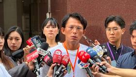 黃國昌受訪。楊亞璇攝