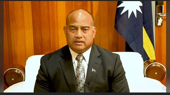 諾魯總統宣布和我斷交。翻攝臉書The Government of the Republic of Nauru
