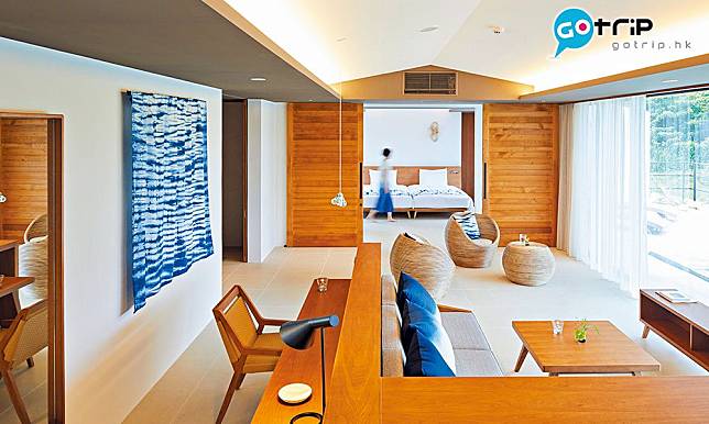 酒店提供 客房與 villa 兩款同樣有空間感兼布置舒適的選擇，所有 villa 更備有私人泳池。