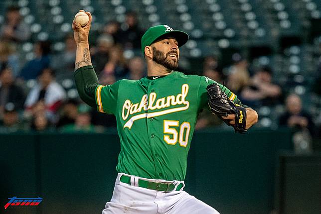 Mike Fiers。（駐美特派王啟恩／奧克蘭現場拍攝）