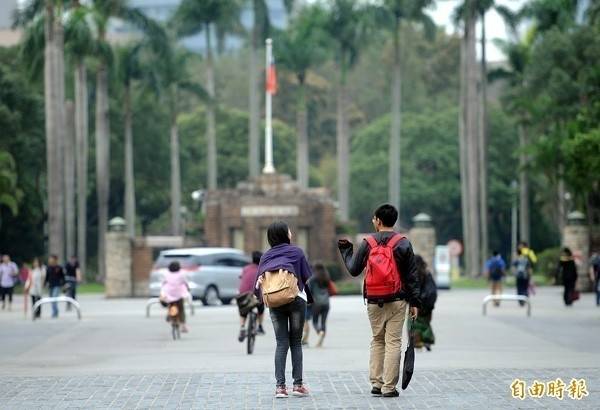 議員指出，2014至2018年北市各級學校違反勞基法前5名，國立大學就佔了4名，台灣大學更是第1名。(資料照)