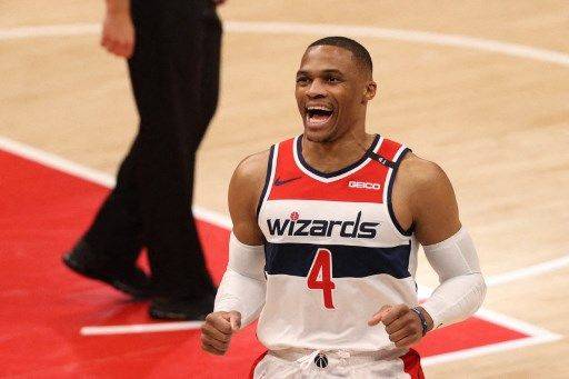 威斯布魯克(Russell Westbrook)動不動15次助攻以上。法新社