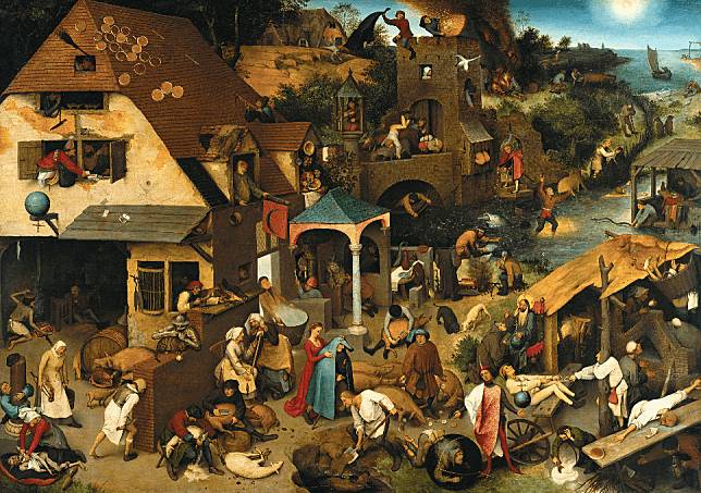 《NETHERLANDISH PROVERBS》 PIETER BRUEGHEL , 1559