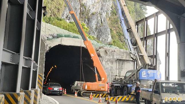 蘇花路廊台9線159.3k大清水明隧道災修路段。 (記者王錦義攝)