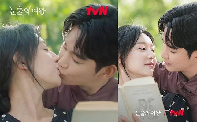 《淚之女王》特輯公開了白賢祐與洪海仁新婚蜜月的片段，觀眾大喊：「為何不放在正片！」（翻攝tvN drama X）