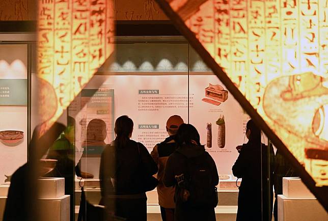 People visit an exhibition on “river civilizations” at the National Maritime Museum of China in north China's Tianjin Municipality, March 22, 2024. (Xinhua/Zhao Zishuo)